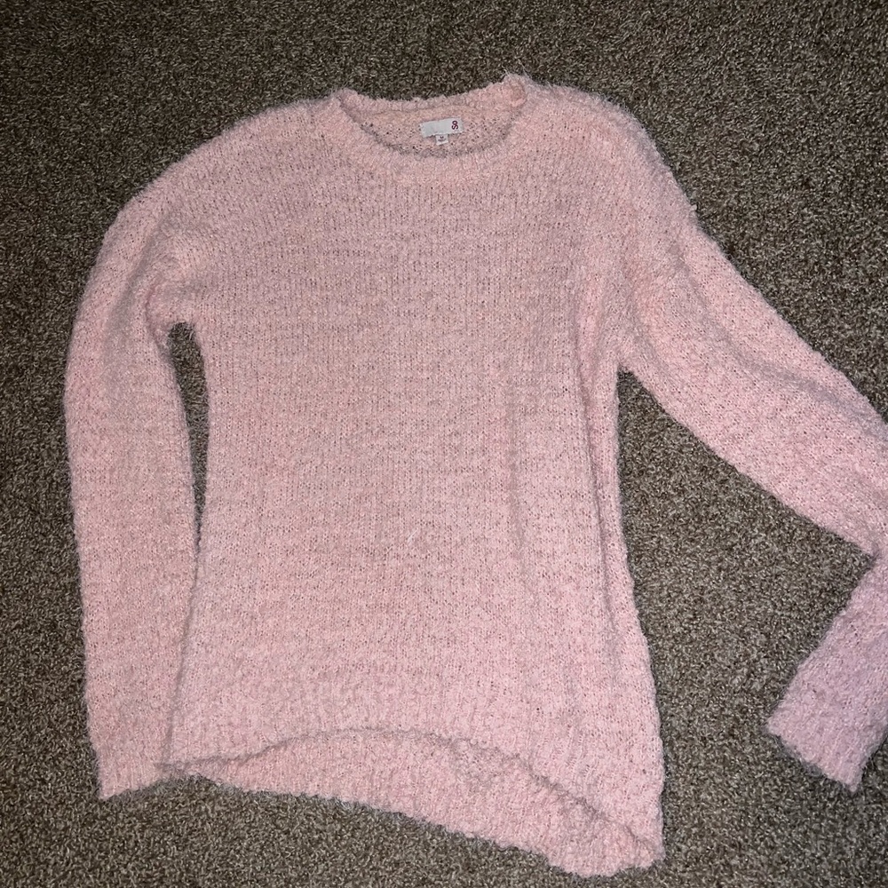 Fuzzy pink sweater